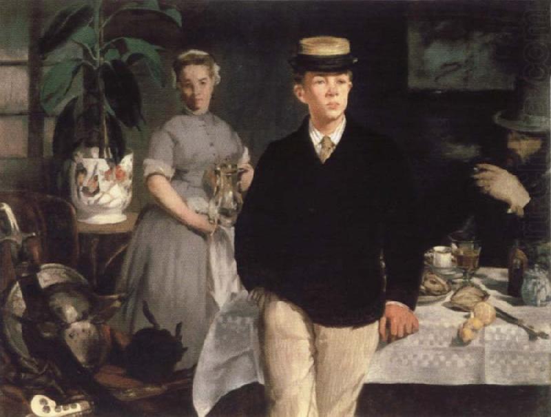 Pinakothek new the Fruhstuck in the studio, Edouard Manet